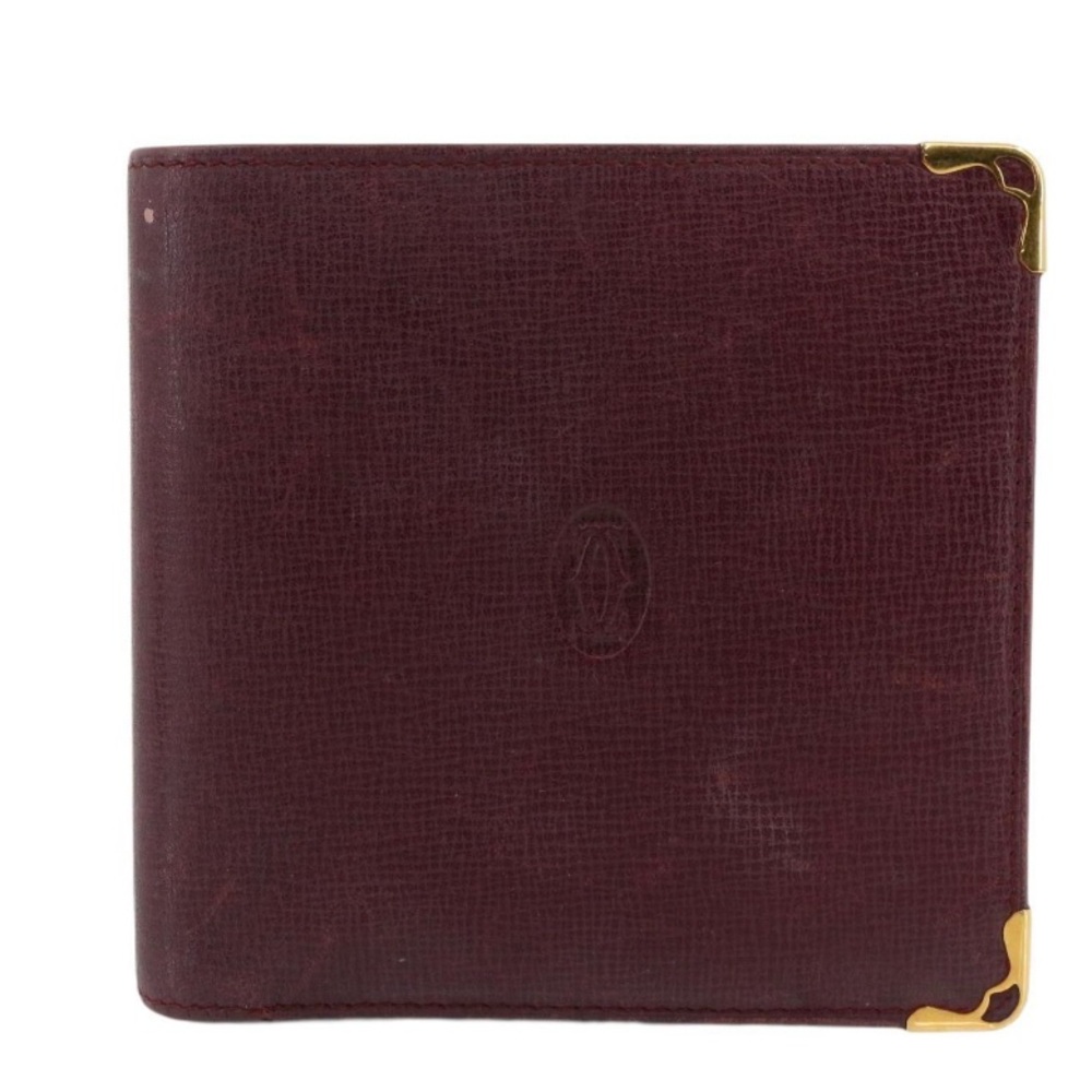 Cartier Bordeaux Leather Bi-Fold Wallet w COA - Picture 10 of 12